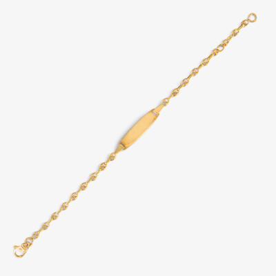 Gourmette or jaune maille marine
