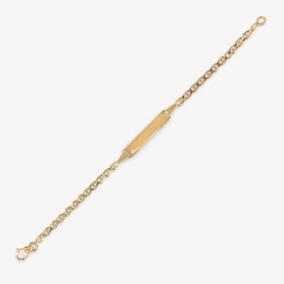 Gourmette or jaune maille marine