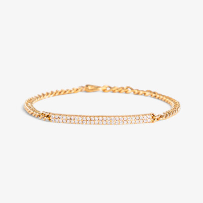 Bracelet Alizée or rose & diamants