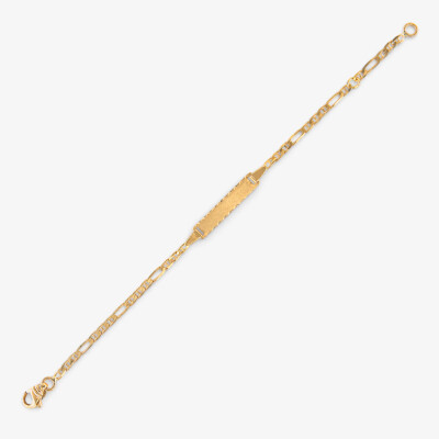 Gourmette or jaune maille marine alternée