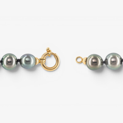 Bracelet or jaune & perles Tahiti