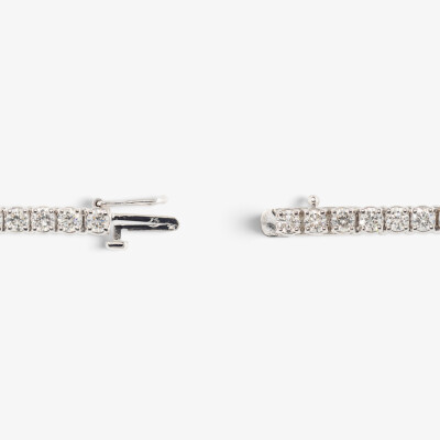 Bracelet Rivière or blanc & diamants