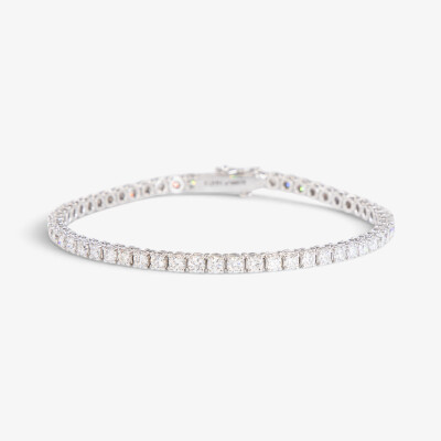 Bracelet Rivière or blanc & diamants