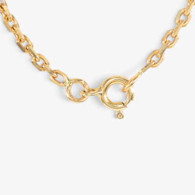 Gourmette or jaune maille forçat