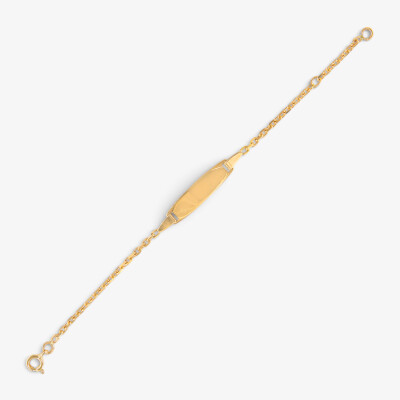 Gourmette or jaune maille forçat
