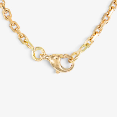 Gourmette or jaune maille forçat