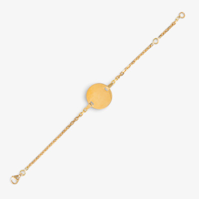 Gourmette or jaune maille forçat