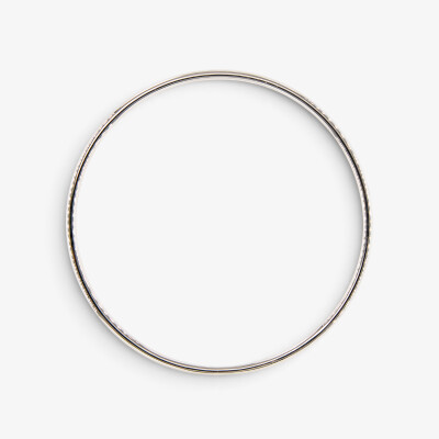 Bracelet jonc or blanc