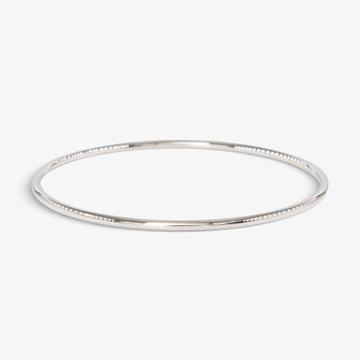 Bracelet jonc or blanc