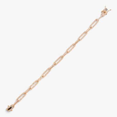 Bracelet Riviera or rose & diamants