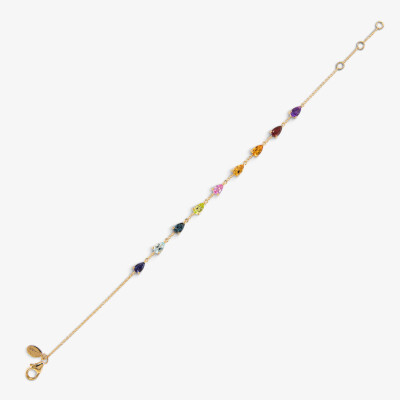 Bracelet India or jaune & pierres fines