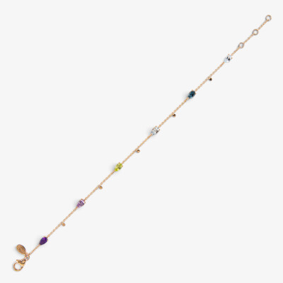 Bracelet India or rose & pierres fines