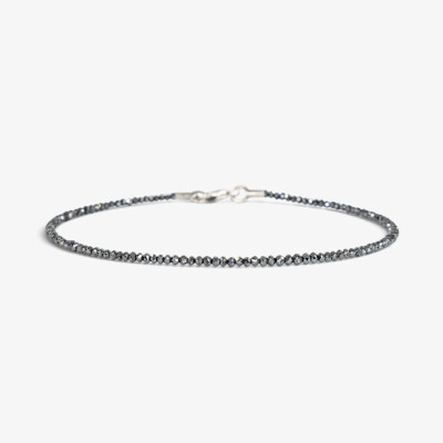 Bracelet Mirage or blanc & diamants noirs