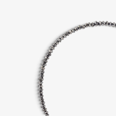 Bracelet Mirage or blanc & diamants noirs