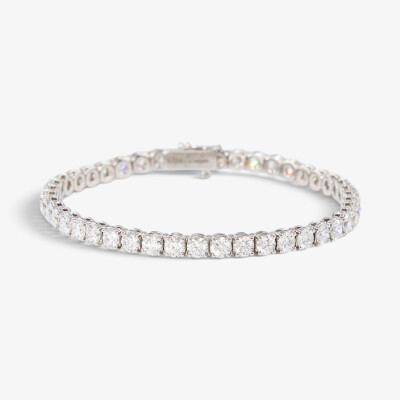 Bracelet Rivière or blanc & diamants