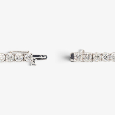 Bracelet Rivière or blanc & diamants