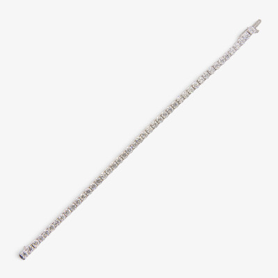 Bracelet Rivière or blanc & diamants