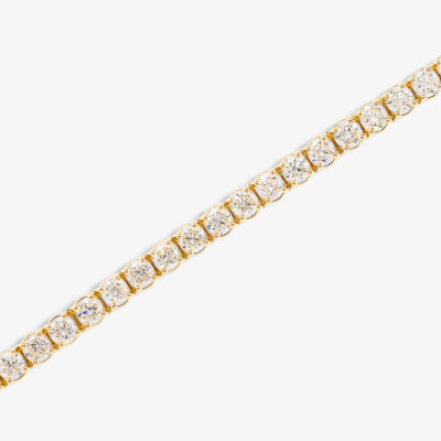 Bracelet Rivière or jaune & diamants