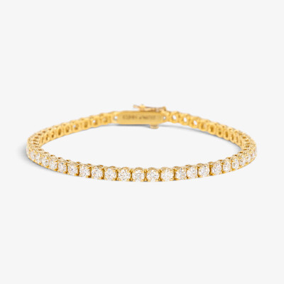 Bracelet Rivière or jaune & diamants