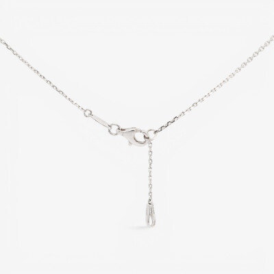 Collier Love or blanc & diamant