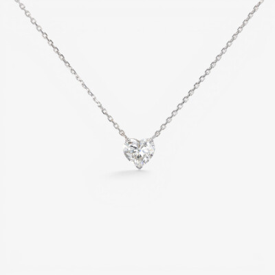 Collier Love or blanc & diamant