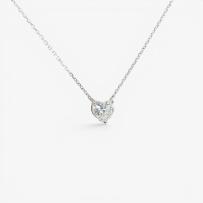 Collier Love or blanc & diamant
