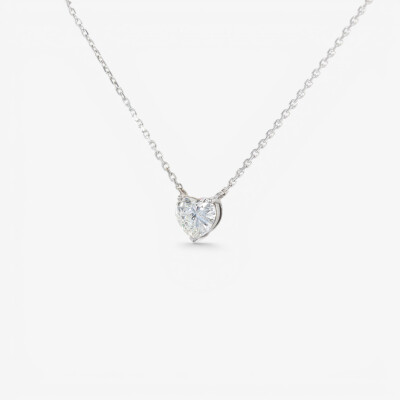 Collier Love or blanc & diamant