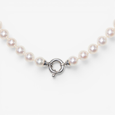 Collier or blanc & perles Akoya