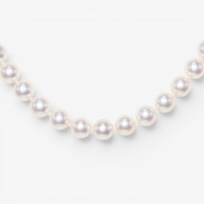 Collier or blanc & perles Akoya