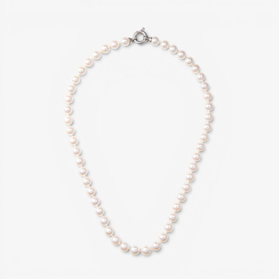 Collier or blanc & perles Akoya