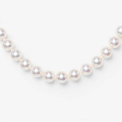 Collier or blanc & perles Akoya
