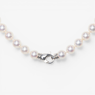 Collier or blanc & perles Akoya