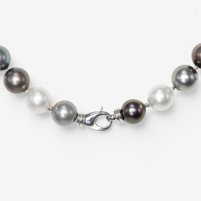 Collier or blanc & perles