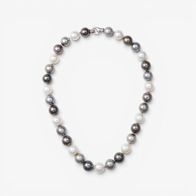 Collier or blanc & perles