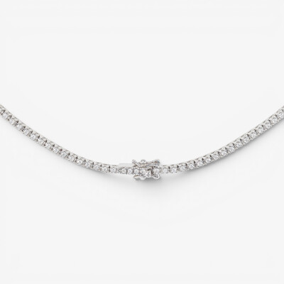 Collier Rivière or blanc & diamants