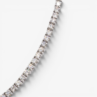 Collier Rivière or blanc & diamants