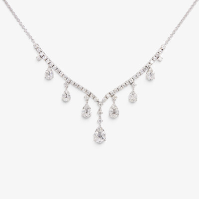 Collier Versailles or blanc & diamants