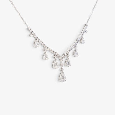 Collier Versailles or blanc & diamants