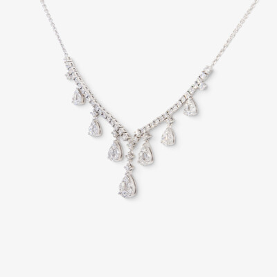 Collier Versailles or blanc & diamants
