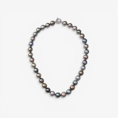 Collier or blanc & perles Tahiti
