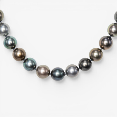 Collier or blanc & perles Tahiti