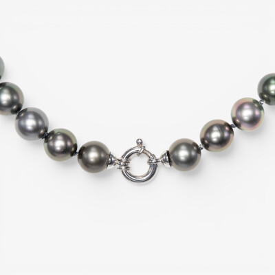Collier or blanc & perles Tahiti
