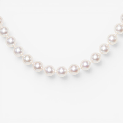 Collier or jaune & perles Akoya