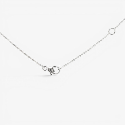 Collier Halo or blanc & diamants