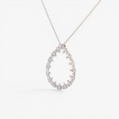 Collier Crépidante or blanc & diamants