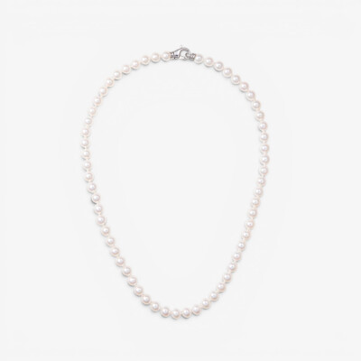 Collier or blanc & perles Akoya