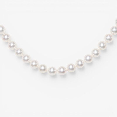 Collier or blanc & perles Akoya
