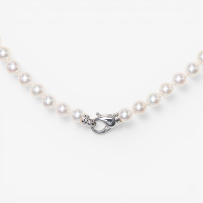 Collier or blanc & perles Akoya