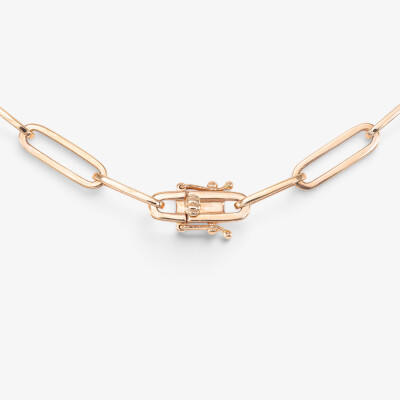 Collier Riviera or rose & diamants
