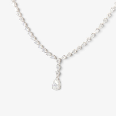 Collier Versailles or blanc & diamants
